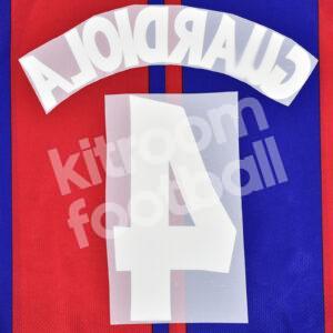 1997-98 Barcelona Home Name Number Set #4 GUARDIOLA UCL Repro - Image 3