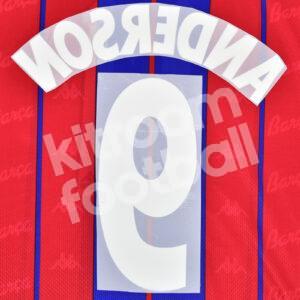 1997-98 Barcelona Home Name Number Set #19 ANDERSON La Liga Repro - Image 3