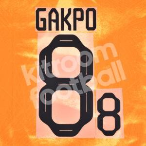 FIFA World Cup Qatar 2022 Netherlands Name Number Set #8 GAKPO Home Repro