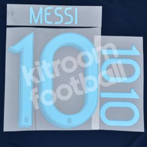 Copa America 2021 Argentina Away Name Number Set #10 MESSI Repro