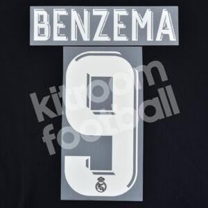2017-18 Real Madrid Away Name Number Set #9 BENZEMA UCL Repro