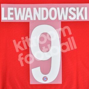 2019-21 Bayern Munich Home Name Number Set #9 LEWANDOWSKI Repro
