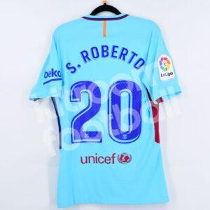 2017-18 Barcelona Player Issue Away Shirt #20 S. ROBERTO Match Issued Un Worn La Liga - Image 1
