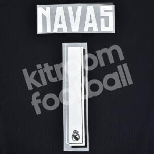 2015-16 Real Madrid Goakeeper Name Number Set #1 NAVAS Repro