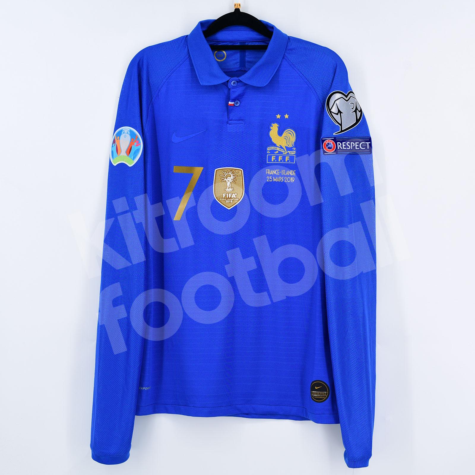 2019 France Centenary Home Shirt VaporKnit #7 GRIEZMANN M (Very