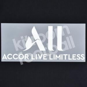 PSG Accor Live Limitless ALL Sponsor Patch White Repro - Image 1