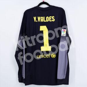 2013-14 Barcelona Goalkeeper Shirt #1 VICTOR VALDES Black L BNWT