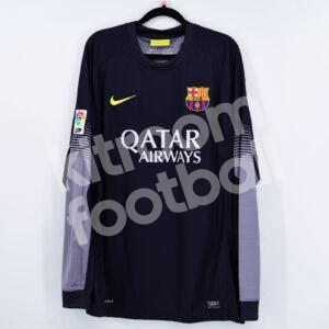 2013-14 Barcelona Goalkeeper Shirt #1 VICTOR VALDES Black L BNWT - Image 3