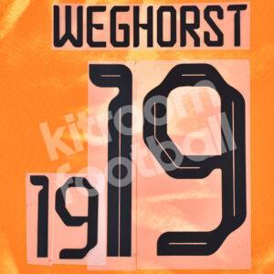 FIFA World Cup Qatar 2022 Netherlands Name Number Set #19 WEGHORST Home Repro