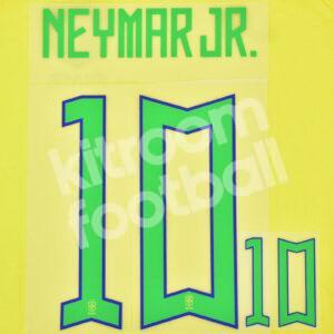 FIFA World Cup Qatar 2022 Brazil Name Number Set #10 NEYMAR JR. Home Repro