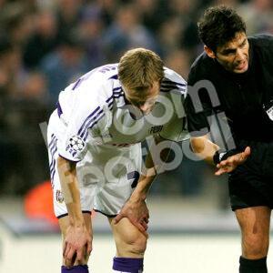2005-06 Anderlecht Home Shirt #23 DESCHACHT Match Worn Formotion vs Liverpool - Image 5