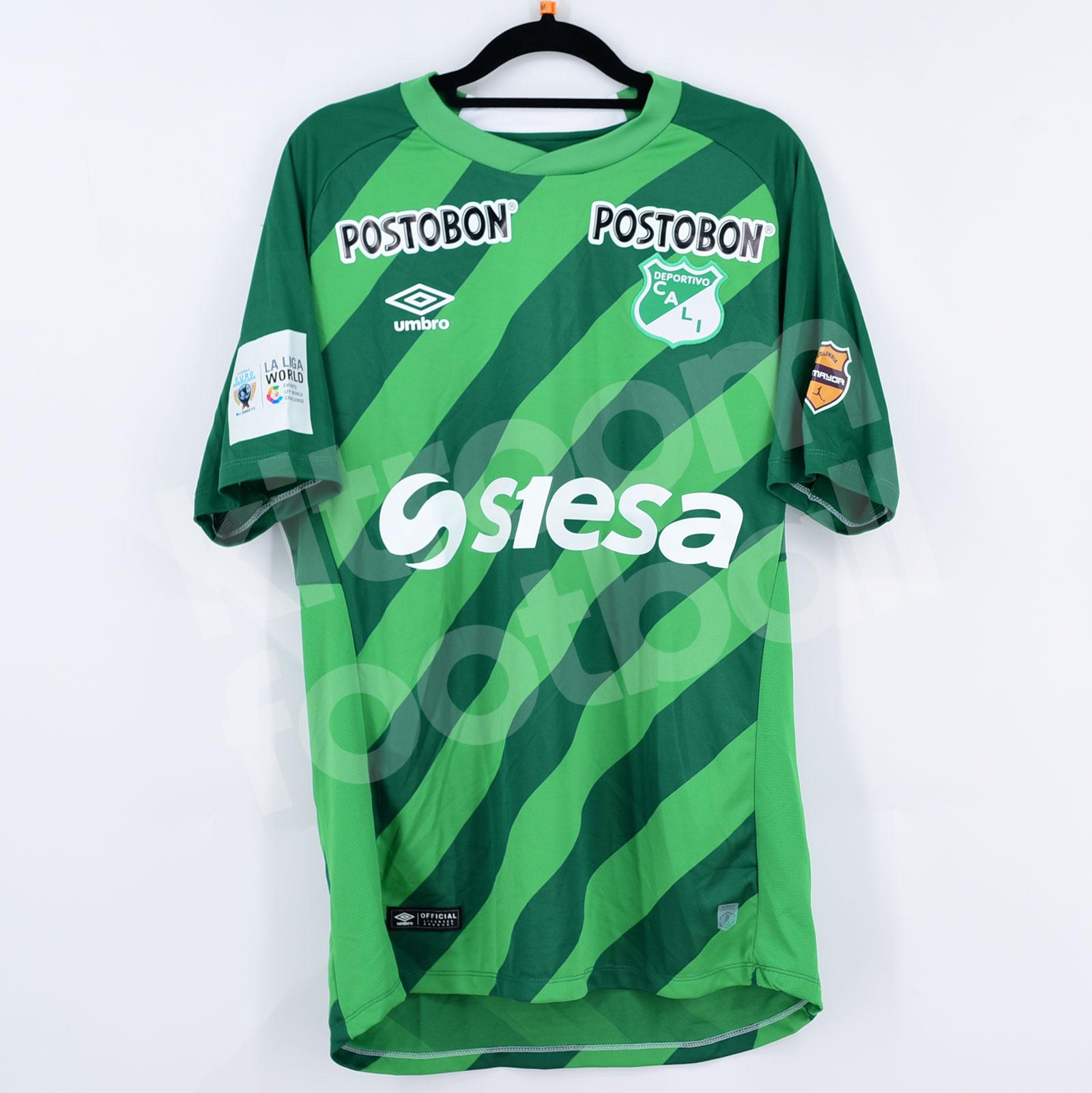 2015-16 Deportivo Cali Colombia Home Shirt #14 Match Worn Copa