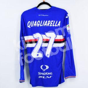 2016-17 Sampdoria Home Player Issue Shirt #27 QUAGLIARELLA M BNWT L/S