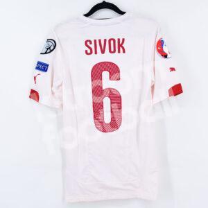 2014 Czech Republic Home Shirt #6 SIVOK Match Worn UEFA Euro Qualifiers