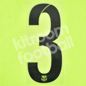 Original Player Issue 2016-17 Barcelona Goalkeeper Number #3 Avery