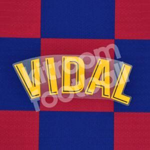 Original Player Issue 2018-21 Barcelona Home Name Block VIDAL La Liga