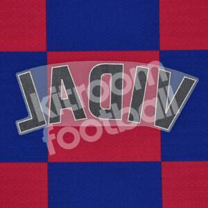 Original Player Issue 2018-21 Barcelona Home Name Block VIDAL La Liga - Image 3