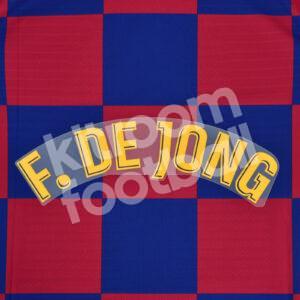 Original Player Issue 2019-21 Barcelona Home Name Block F. DE JONG La Liga
