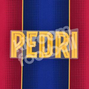 Original Player Issue 2020-22 Barcelona Home Name Block PEDRI Champions