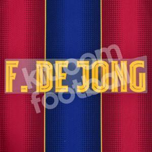 Original Player Issue 2019-22 Barcelona Home Name Block F. DE JONG Champions