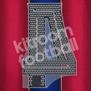 Original Player Issue 2019-22 Barcelona Home Number #4 Champions - Image 3