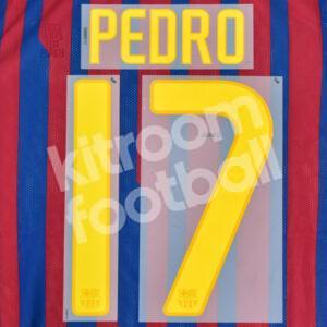 Original Player Issue 2011-12 Barcelona Name Set #17 PEDRO Sipesa