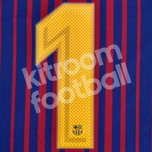 Original Player Issue 2017-18 Barcelona Home Number #1 Avery