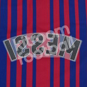 Original Player Issue 2017-18 Barcelona Home Name Block MESSI Avery - Image 3