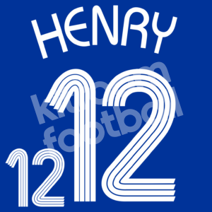 France FIFA World Cup 2006 Home Name Number Set #12 HENRY Repro