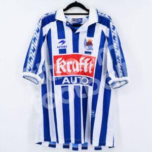 1995-98 Real Sociedad Home Shirt Astore XL (Very Good) Krafft Auto Sponsor