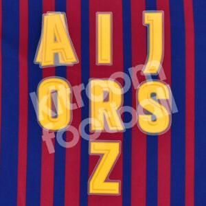 Original Player Issue 2017-18 Barcelona Home Letters Lot Avery