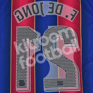 Original Player Issue 2019-21 Barcelona Home Name Set #21 F. DE JONG La Liga Avery - Image 3