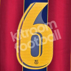Original Player Issue 2018-21 Barcelona Home Number #6 La Liga Avery