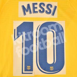 2019-21 Barcelona Away Name Number Set #10 MESSI La Liga Repro