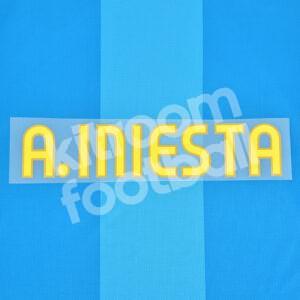 2007-08 Barcelona Home Name Block A. INIESTA Repro