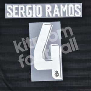 2017-18 Real Madrid Away Name Number Set #4 SERGIO RAMOS UCL Repro