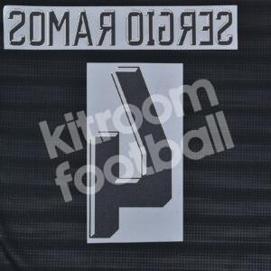 2017-18 Real Madrid Away Name Number Set #4 SERGIO RAMOS UCL Repro - Image 3