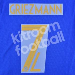 2019 France Centenary Name Number Set #7 GRIEZMANN Repro