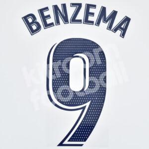 2020-21 Real Madrid La Liga Home Name Number Set #9 BENZEMA Repro