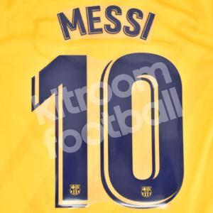 Official 2019-21 Barcelona Away Name Number Set #10 MESSI La Liga Stadium Version
