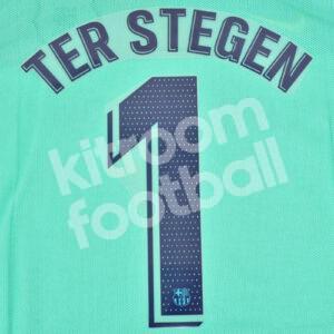 Original Player Issue 2019-20 Barcelona GK Name Set #1 TER STEGEN La Liga Avery