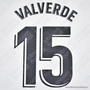 2022-24 La Liga Real Madrid Home & Away Name Set #15 VALVERDE (Repro)