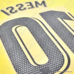 2019-21 Barcelona Away Name Number Set #10 MESSI La Liga Repro v2 - Image 3
