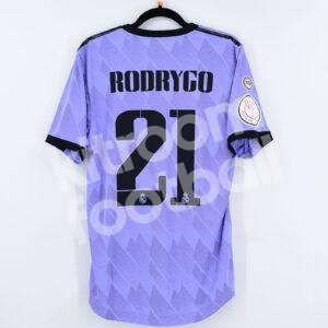 2022-23 Real Madrid Away Match Authentic Shirt #21 RODRYGO Size M Copa del Rey - Image 1