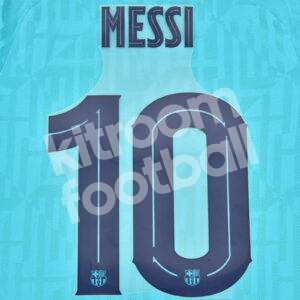 Official Stadium 2019-20 Barcelona Third Name Number Set #10 MESSI Champions League