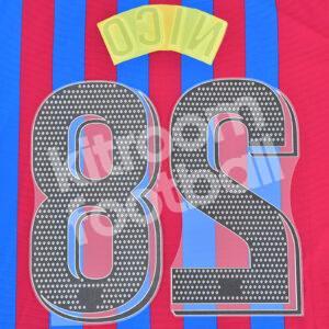 Original Player Issue 2021-22 Barcelona Home Name Number Set #28 NICO Avery - Image 3