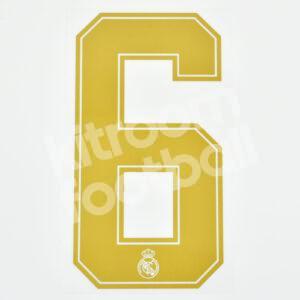 Original 2019-20 Real Madrid Player Issue Home Number #6 Cup Version