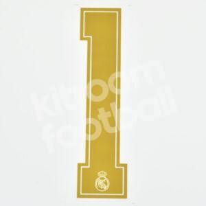 2019-20 Real Madrid La Liga Home Number #1 Cup Version Repro - Image 1