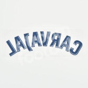 2020-21 Real Madrid La Liga Home Name Block CARVAJAL Repro - Image 3