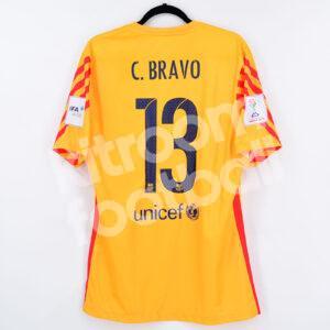 2015-16 Barcelona Player Issue Goalkeeper #13 C. BRAVO Match Un Worn FIFA World Club Cup